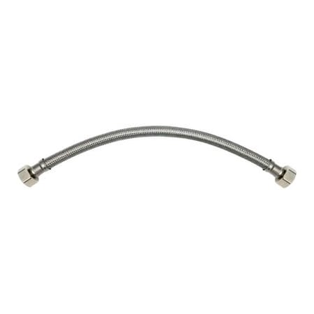 Robinson Tech International New Jersey THEWORKS SS Faucet Supply line - 1/2in FIP x 1/2in FIP x 20in SL133